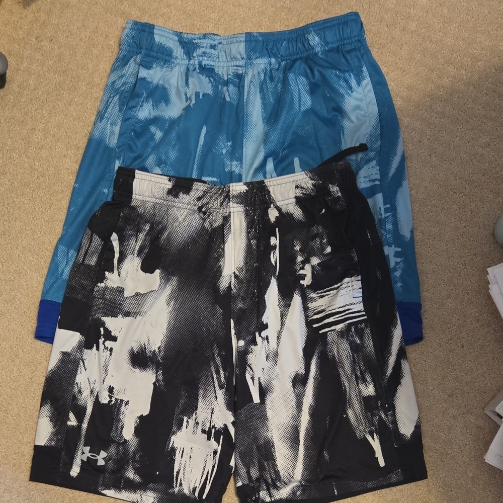 Under Armour Black and White Graphic Boys Shorts